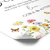 Wilde bloem Boho tekent ons bijbelbord Poster (Hoek)