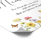 Wilde Bloem Boho Ter Nagedachtenis Trouwbord Poster (Hoek)