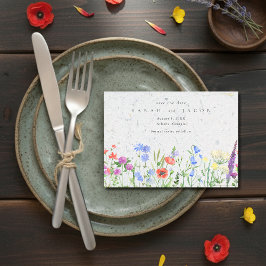 Wilde Bloem Boho Trouwkaart Bewaar de Datum Save The Date