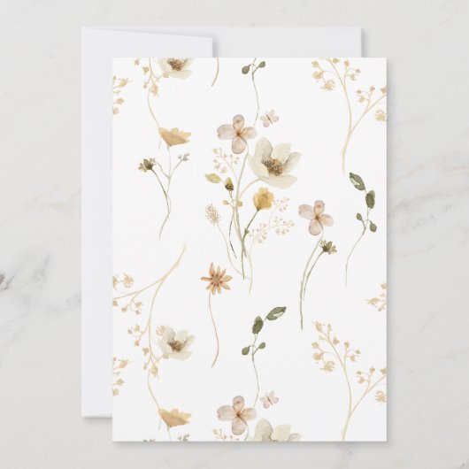 Wilde bloem Boho tuin Aanvraag Kaart (Achterkant)