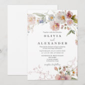 Wilde bloem Boho tuin Aanvraag Kaart (Voorkant / Achterkant)