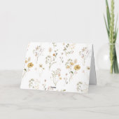 Wilde bloem Boho tuin bloem bruiloft bedankt Kaart (Achterkant)