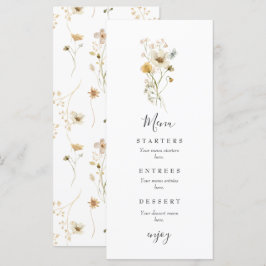 Wilde Bloem Boho Tuin Bloem Bruiloft Menu