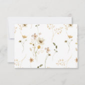 Wilde bloem Boho tuin bloem bruiloft RSVP kaart (Achterkant)