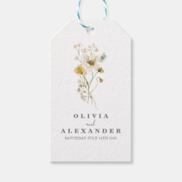 Wilde bloem Boho tuin bloemstuk Cadeaulabel