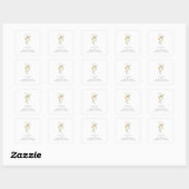 Wilde bloem boho tuin bloemstuk vierkante sticker (Vel)