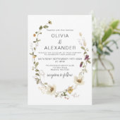 Wilde bloem Boho tuinbloem Wreator Kaart (Staand voorkant)