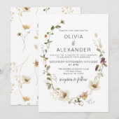 Wilde bloem Boho tuinbloem Wreator Kaart (Voorkant / Achterkant)