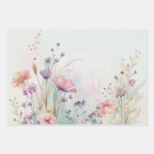 Wilde bloem Boho Watercolor Bruids Shower Verjaard Inpakpapier Vel (Voorkant)
