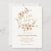 Wilde Bloem Boho Zegeningen Baby Shower Kaart (Voorkant)