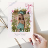 Wilde bloem Boog Afstudeerfeest Fotocollage Kaart