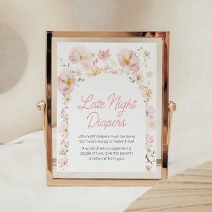 Wilde Bloem Boog Baby in Bloei Late-Nacht Luierbro Poster