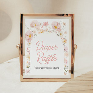 Wilde Bloem Boog Baby in Bloom Luier Raffle Poster