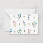 Wilde bloem Book Request Book for Baby Insert Kaar Notitiekaartje (Achterkant)