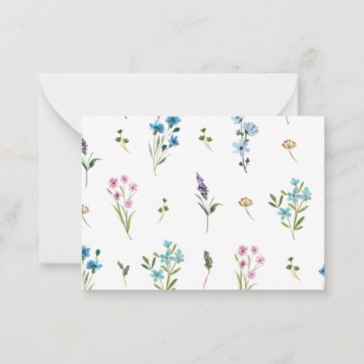 Wilde bloem Book Request Book for Baby Insert Kaar Notitiekaartje (Achterkant)