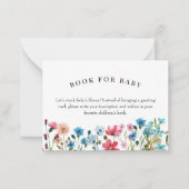 Wilde bloem Book Request Book for Baby Insert Kaar Notitiekaartje (Voorkant)