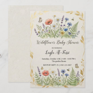 Wilde Bloem Botanische Baby Shower Uitnodiging