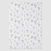 Wilde Bloem Botanische Blauwe Lavendel Bloem Boho Tissuepapier (Voorkant)