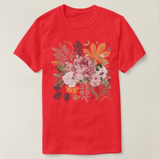 wilde bloem botanische bloem t-shirt (Design voorkant)