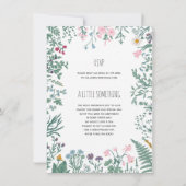Wilde bloem Botanische Floral Weddenschap Kaart (Achterkant)