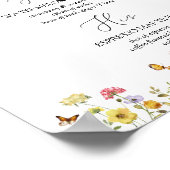 Wilde bloem Botanische handtekening Drink Boorteke Poster (Hoek)