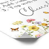 Wilde bloem Botanische Mimosa Brunch Bar Poster (Hoek)