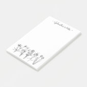 Wilde Bloem Botanische Mooie Bloem Tuin Naam Post-it® Notes (Schuin)