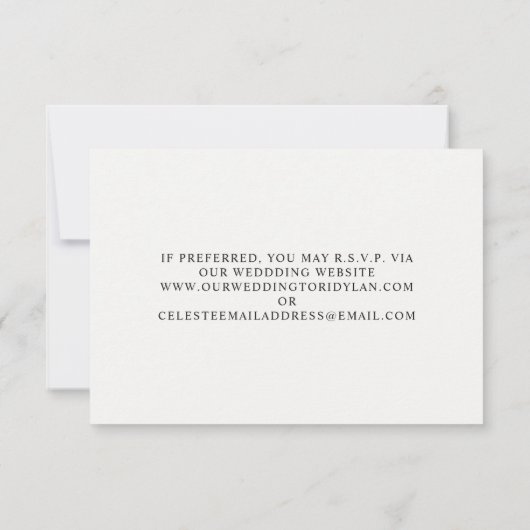 Wilde bloem — Botanische QR-bruiloft RSVP-kaart RSVP Kaartje (Achterkant)