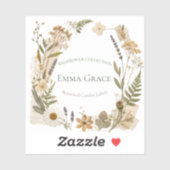 Wilde Bloem Botanische Stickers | Boho Tuinlabels (Vel)