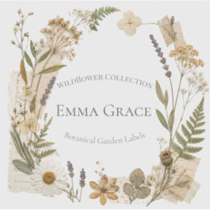 Wilde Bloem Botanische Stickers Boho Tuinlabels