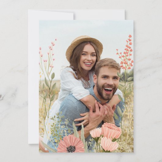 Wilde bloem Botanische Tuin Ivory Foto's in Kaart (Achterkant)