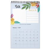 Wilde bloem Botanische tuinnoten en te doen Kalender (Feb 2027)