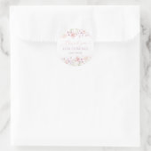 Wilde bloem Boterfly Girls 1ste verjaardag Ronde Sticker (Tas)