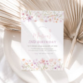 Wilde bloem Boterfly Girls 2e verjaardag Kaart