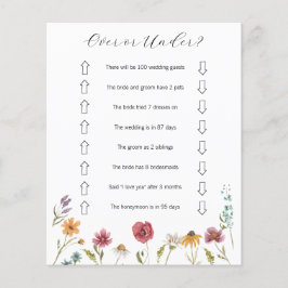 Wilde bloem boven of onder Vrijgezellenfeest