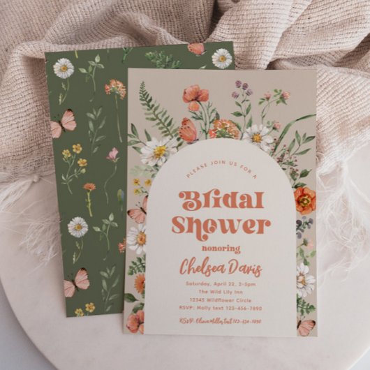 Wilde bloem Bridal Shower | Bridal Kaart