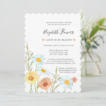 Wilde bloem Bridal Shower Invitations