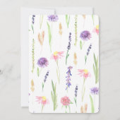 Wilde bloem Bridal Shower Invitations Kaart (Achterkant)