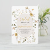 Wilde bloem Bridal Shower Kaart (Staand voorkant)