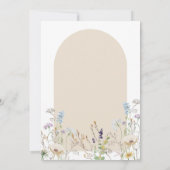Wilde bloem Bridal Shower Kaart (Achterkant)