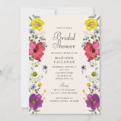 Wilde bloem Bridal Shower Kaart (Voorkant)