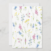 Wilde bloem Bridal Shower Kaart (Achterkant)