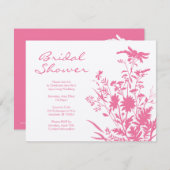 Wilde bloem Bridal Shower Kaart (Voorkant / Achterkant)