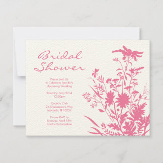Wilde bloem Bridal Shower Kaart