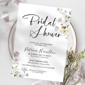 Wilde bloem Bridal Shower Kaart