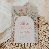 Wilde bloem Bridal Shower Kaart