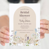 Wilde bloem Bridal Shower Kaart