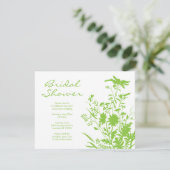 Wilde bloem Bridal Shower Kaart (Staand voorkant)