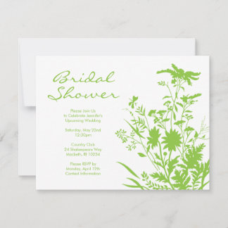 Wilde bloem Bridal Shower Kaart