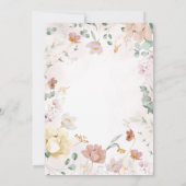 Wilde bloem Bridal Shower Kaart (Achterkant)